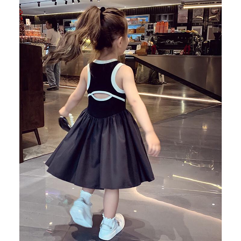 MIMIHELLO Girls  Casual Sleeveless A-Line Summer Dress 110