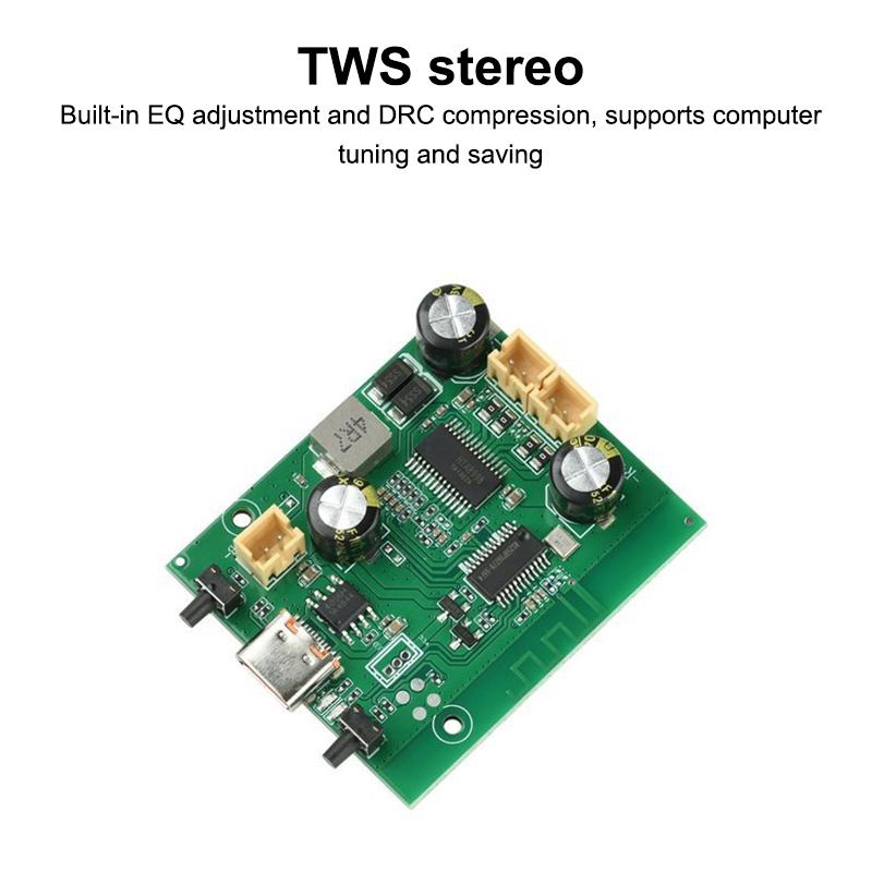 DC5V/3,7V TWS Stereo Bluetooth Zosilňovač - 2*10W Dvojkanálový Hi-Fi Audio Zosilňovač Bezdrôtový Stereo