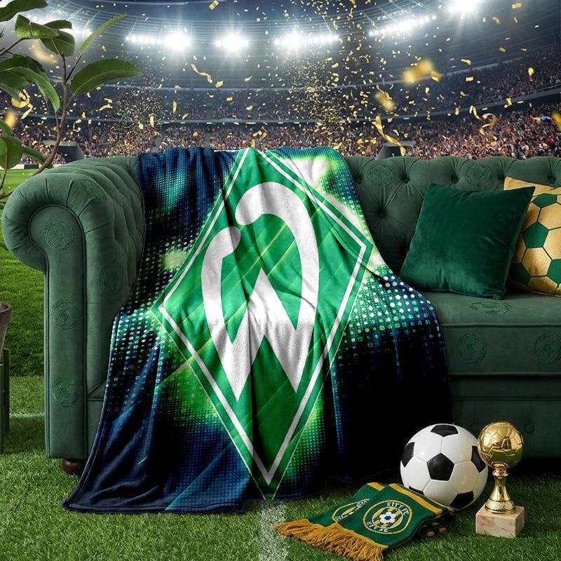 Green Werder Symbol Blanket Lightweight Ideal Bedding Blanket Perfect for Travel, Camping, Living Rooms, Offices, Sofas, Fan Christmas Gift