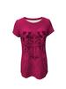 2023 European & American Halloween Skull Print Casual Women's Short Sleeve Sweatshirt Top