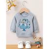 European Sizes A Brightly Colored Print Pattern, a Comfortable And Skin-Friendly Round-Neck Sweatshirt for Baby Kids, Perfect for Everyday Wear