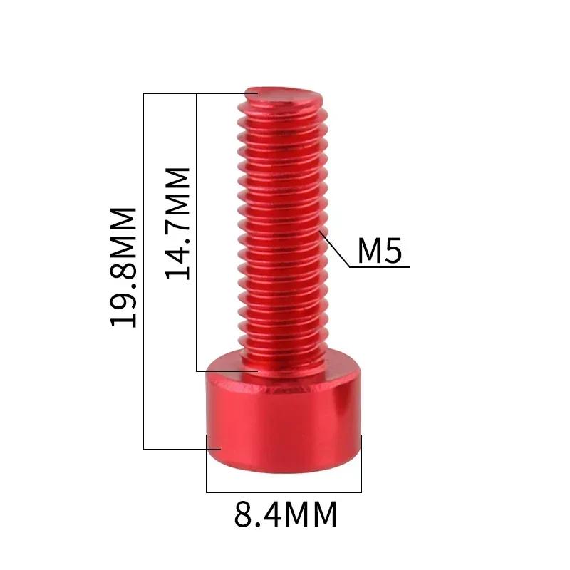 2/4pcs Bicycle Water Bottle Cage Bolts Holder Screws Hex Socket Screws M5 Aluminum Holder Bolts MTB Road Bike Accessories