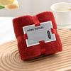 Towel Souvenir Coral Velvet Wedding Gift Box with Square Towels for Wedding Holiday Gifts