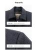 Men's Woolen Coat with Removable Liner - Casual & Business Winter Jacket for Middle-Aged
