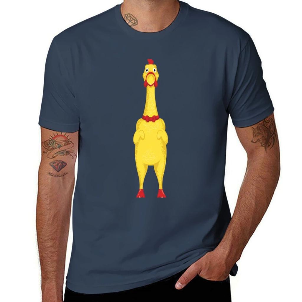 Rubber Chicken Toy TShirt Fashion Letter Print TShirt