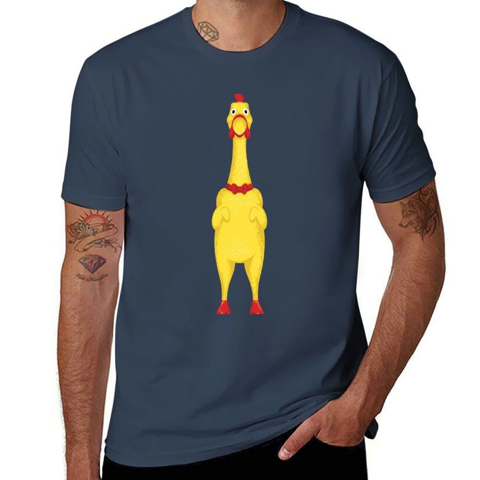 Rubber Chicken Toy TShirt Fashion Letter Print TShirt S