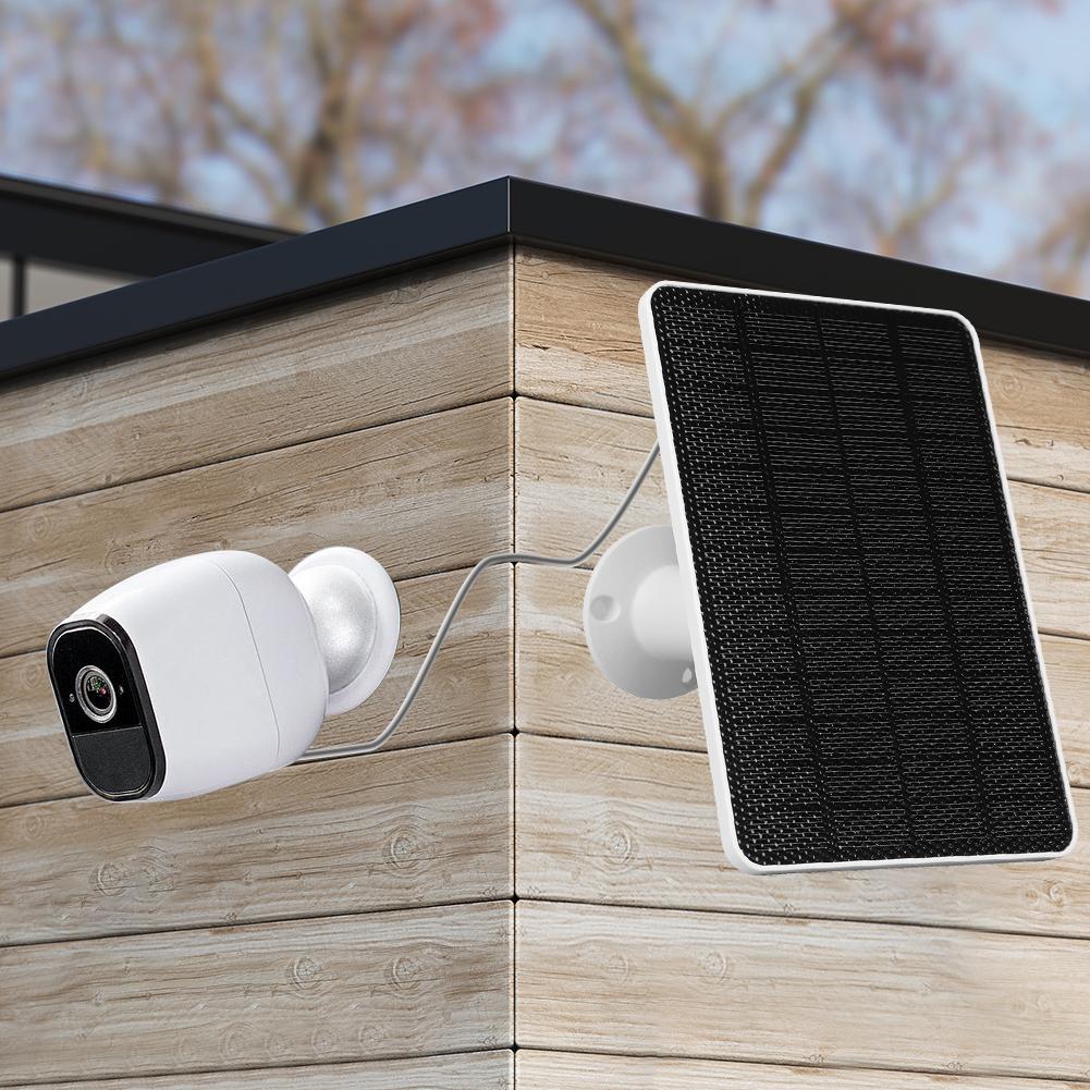 10W Solar Panel Charger with Charging Cable Monocrystalline Wall Mount IP65 Waterproof for Arlo Ultra/Ultra 2/Pro 3/Pro 4/Pro 3 4