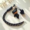 Yogodlns New Leather French Bulldog Pendant Heart Braided Rope Pendant Personalized Bag Pendant Accessories