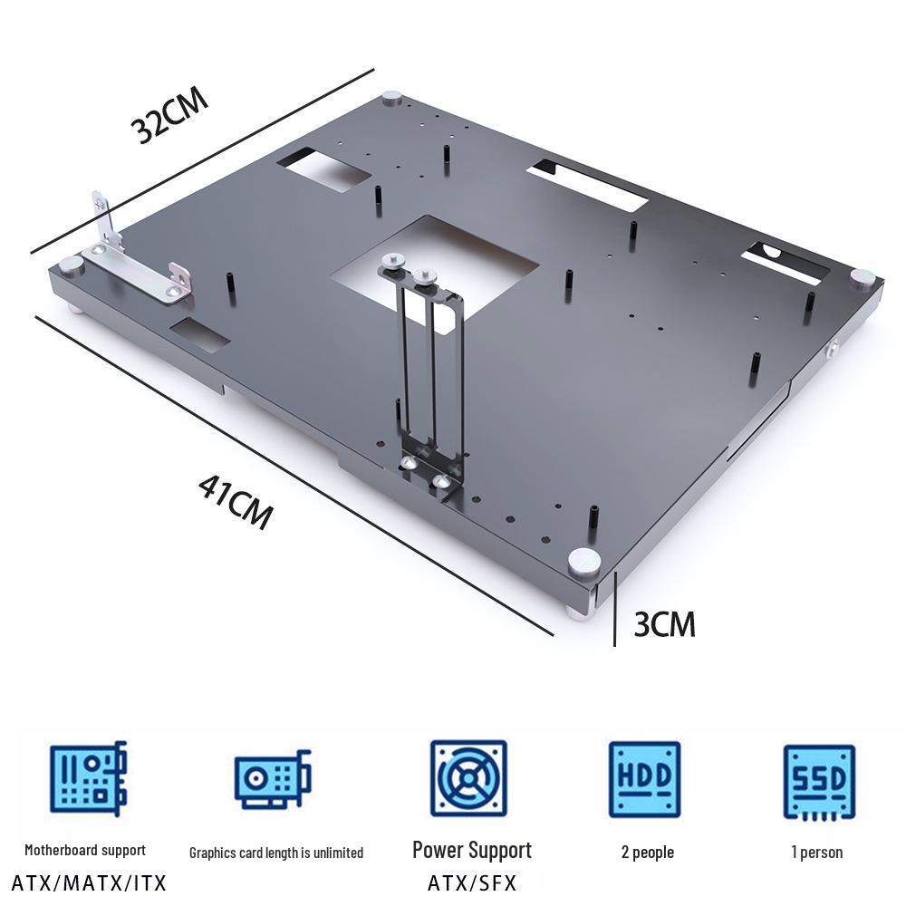 Minimalistisches offenes PC-Gehäuse Motherboard-Tray für ATX/MATX Testplattform