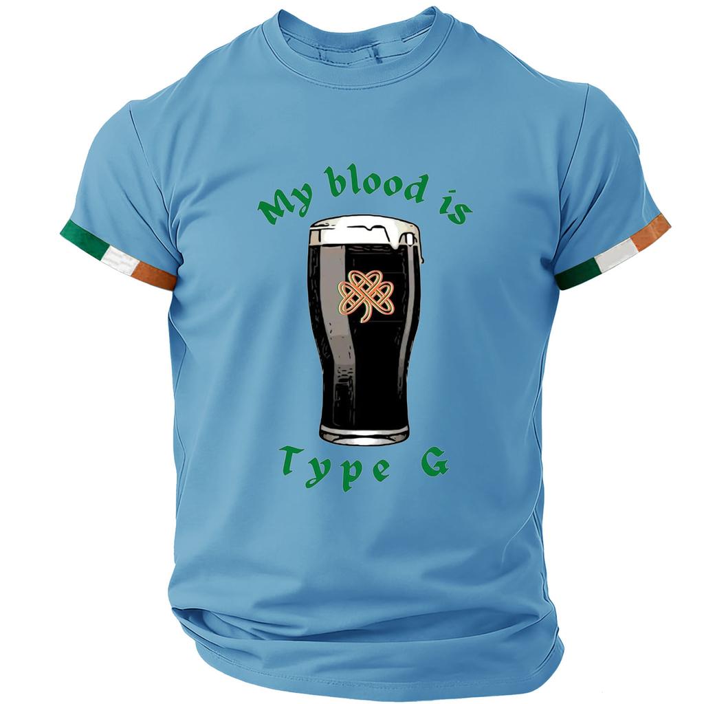 T-shirt décontracté à manches courtes et col rond pour homme