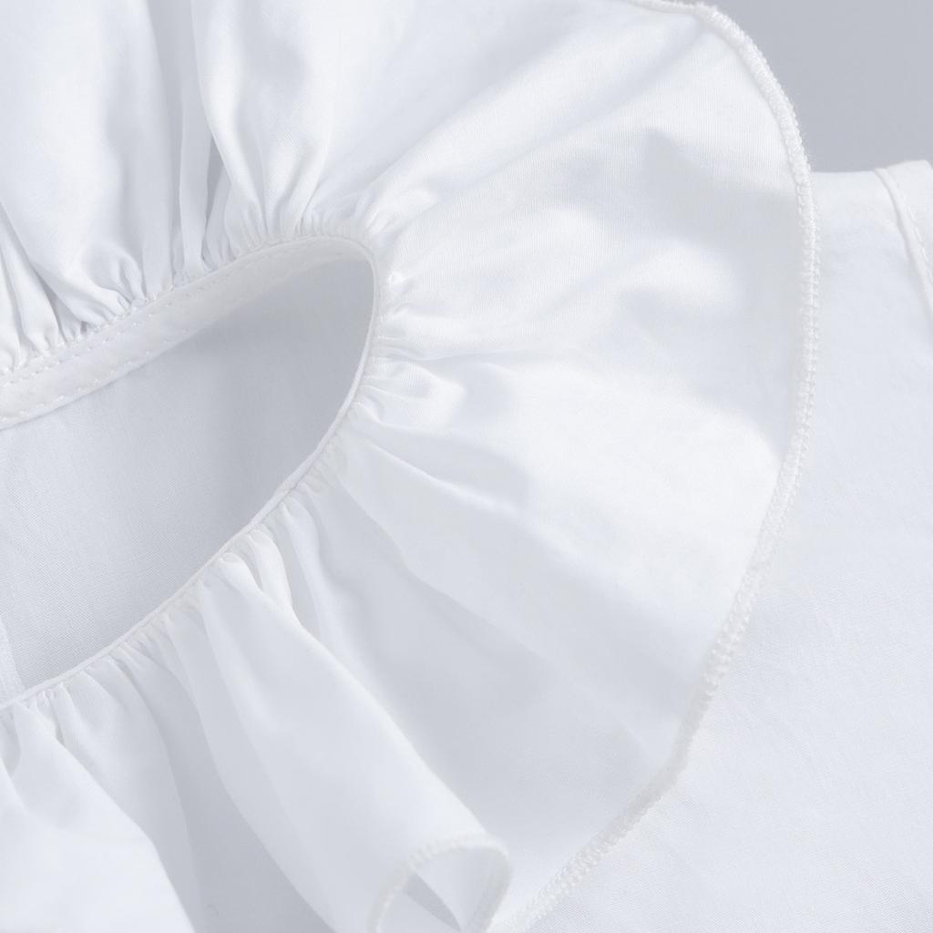 Elegant Detachable Ruffle Collar And Arm Sleeves Set For Formal Event Breathable Fabric Fashion Outfit Neck Accessory