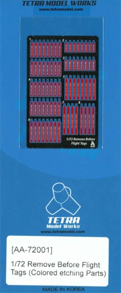 

Tetra Model 1/72 Scale AA Series Remove Before Flight Tag (for US Military Aircraft) Plastic Model Parts AA7201