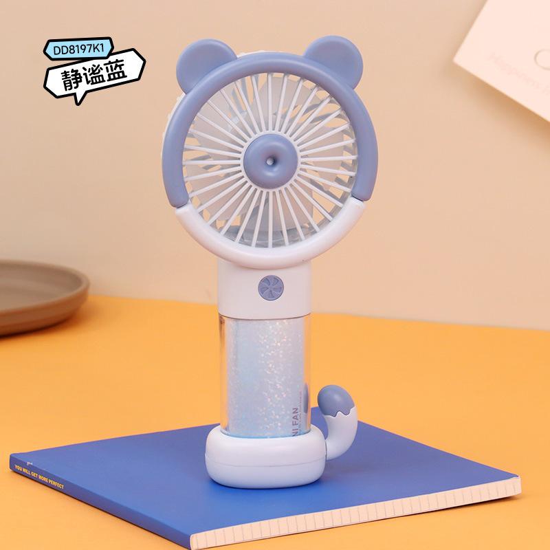 

Cartoon Portable Fan with Lights, High Wind Power, USB Charging, 3 Speeds, Customizable Logo. Custom/Wholesale/Cross-border