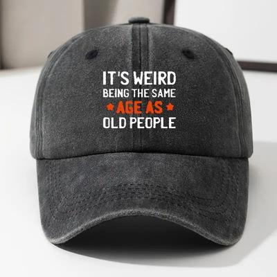 Funny Old People Age Quote Baseball Cap Polyester Adult Casual Snapback Hat Unisex Gift