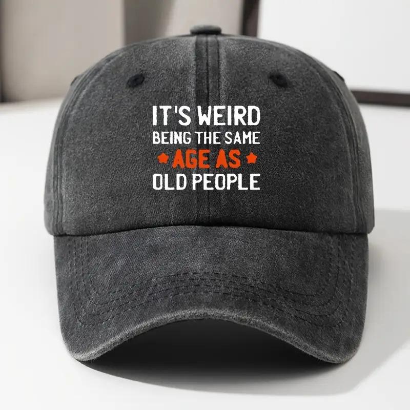 Funny Old People Age Quote Baseball Cap Polyester Adult Casual Snapback Hat Unisex Gift
