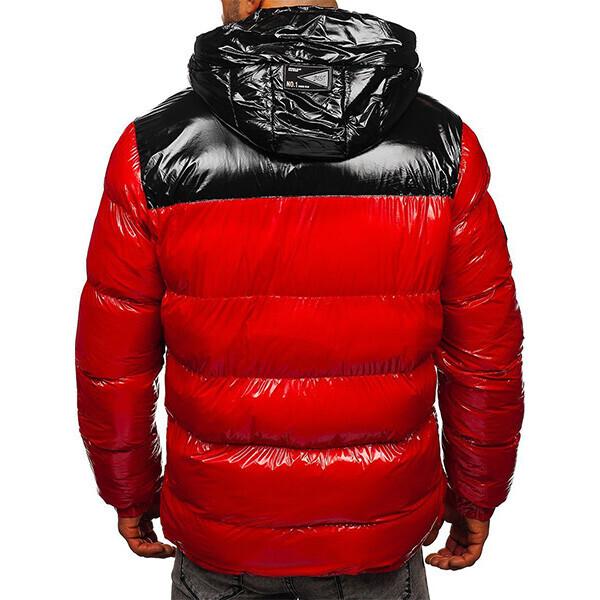 Hilization Mens Winter Hooded Casual Solid Color Cotton Thicken Striped with Pockets Down Jacket Hilization Mens Winter Hooded Casual Solid Color Cotton Thicken Striped with Pockets Down Jacket