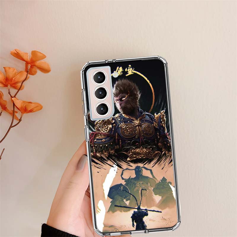 Black Myth Wu Kong Clear Phone Cases for Samsung S26 Ultra Galaxy S25 Edge S24 S23 FE S21 Plus S20 S22 S10 Cover Patterned Compa