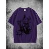 Dark Fantasy Map Print Short Sleeve T-Shirt for Men Fabric Casual Tee with Crew Neck  Breathable, Slight Stretch Material for Summer Style
