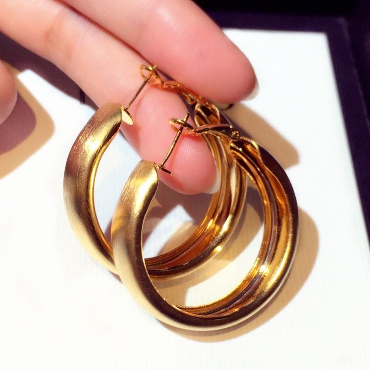 Σκουλαρίκια Δήλωσης Μεγάλου Κύκλου από Ασήμι Στερλίνα S925 για Γυναίκες