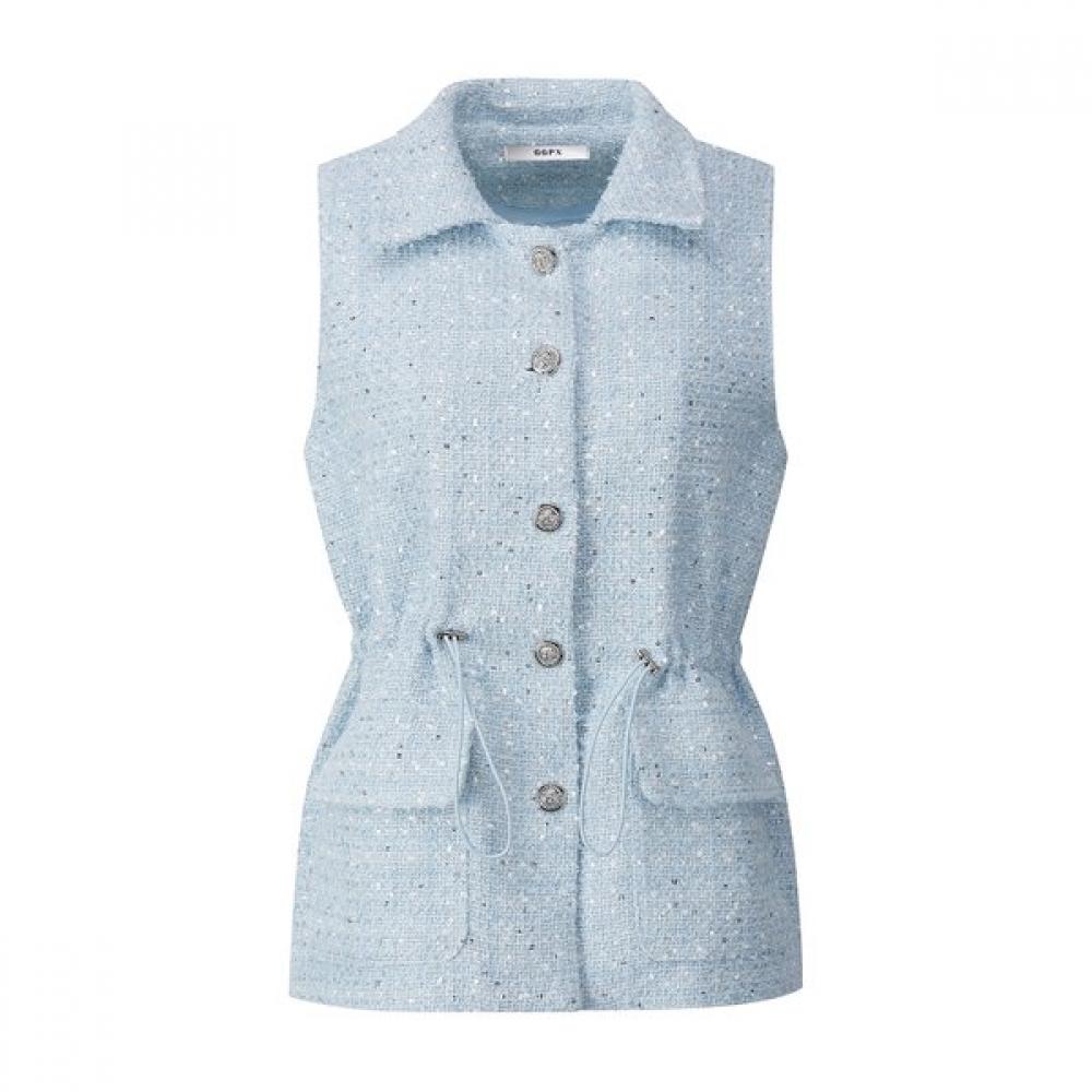 Ggpx New York Waist String Tweed Vest Gq4vt007f