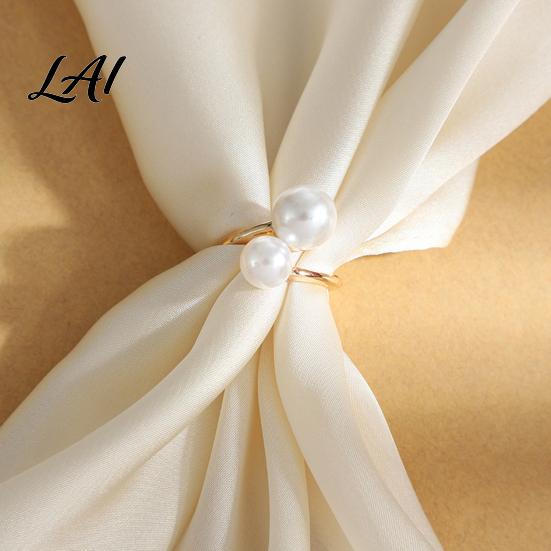 Pearl Combination Brooch Women Scarf Buckle Elegant Versatile Metal Random Arrangement Scarves Clips for Coat Belts Fashion Shirts Gift Ladylike