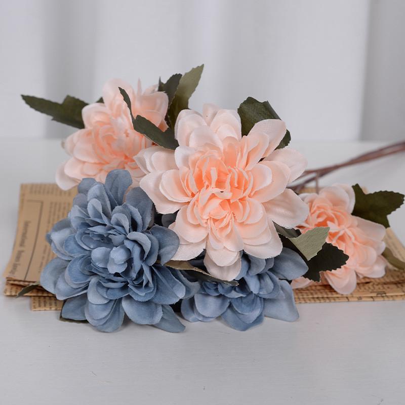 Plants Dahlia Simulated Wedding Hotel Restaurant Desktop Decoration Props
