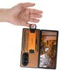 SUTENI Oil Wax Texture Leather Case for Samsung Z Fold 7/6/5 with Wrist Strap, Card Slot, and Stand