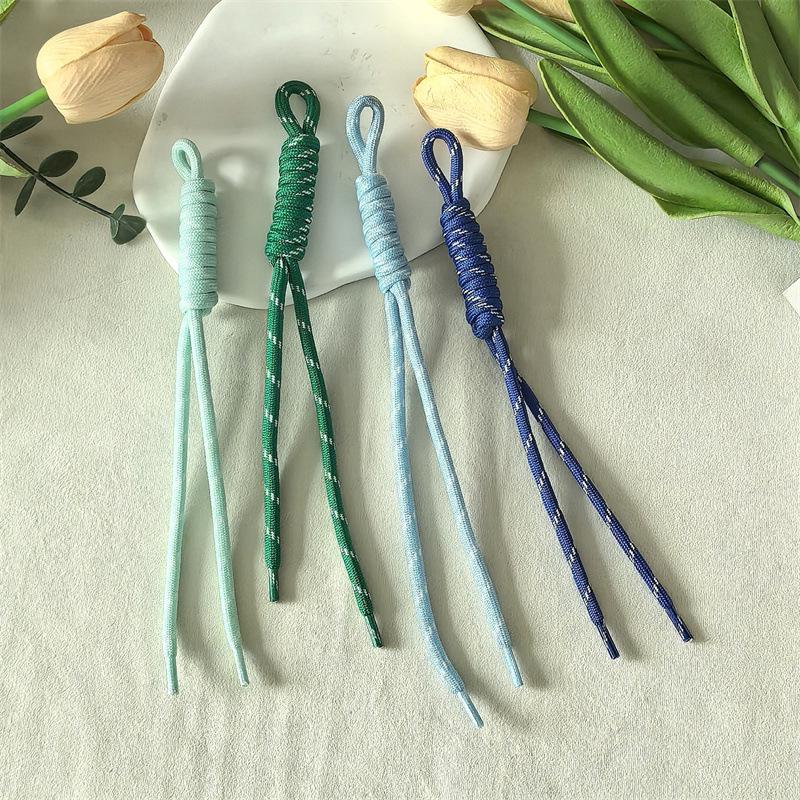 Colorful Trendy Miu Style Polyester/Nylon Braided Rope Pendant with Knotting for Bags