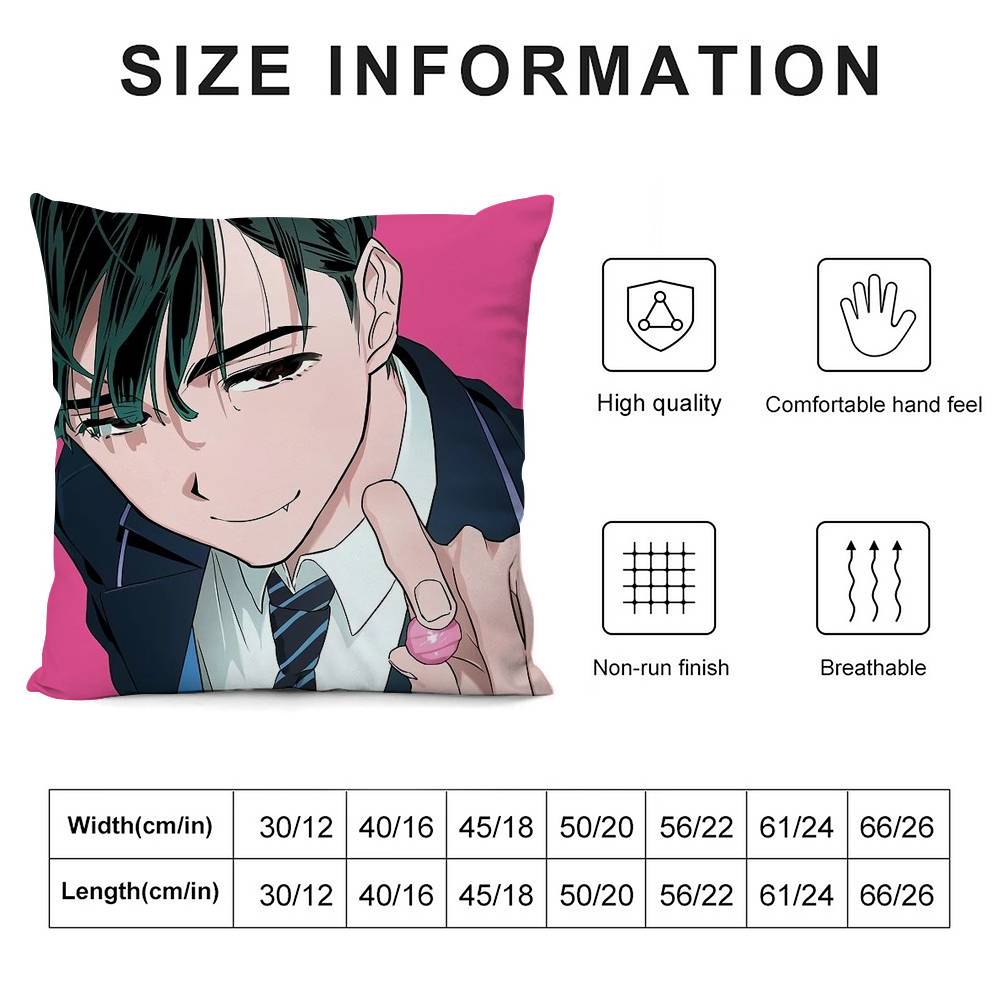 Anime A-Alien S-Stage Ivan Pillow Case Sofa Living Room Bedroom Double-Sided Printing Square Cushion Nap Time Pillow Case