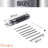 Cicogna Scribe Chisel, 7-Blade Set, for Plastic Models and Gunpla, Black, Line Scriber, 0.1mm, 0.2mm, 0.4mm, 0.6mm, 0.8mm, 1.0mm, 2.0mm