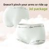 Female Spring and Autumn Letter Panda Cute Class A Pure Cotton 10A Antibacterial No Mark Mid-waist Breathable Briefs