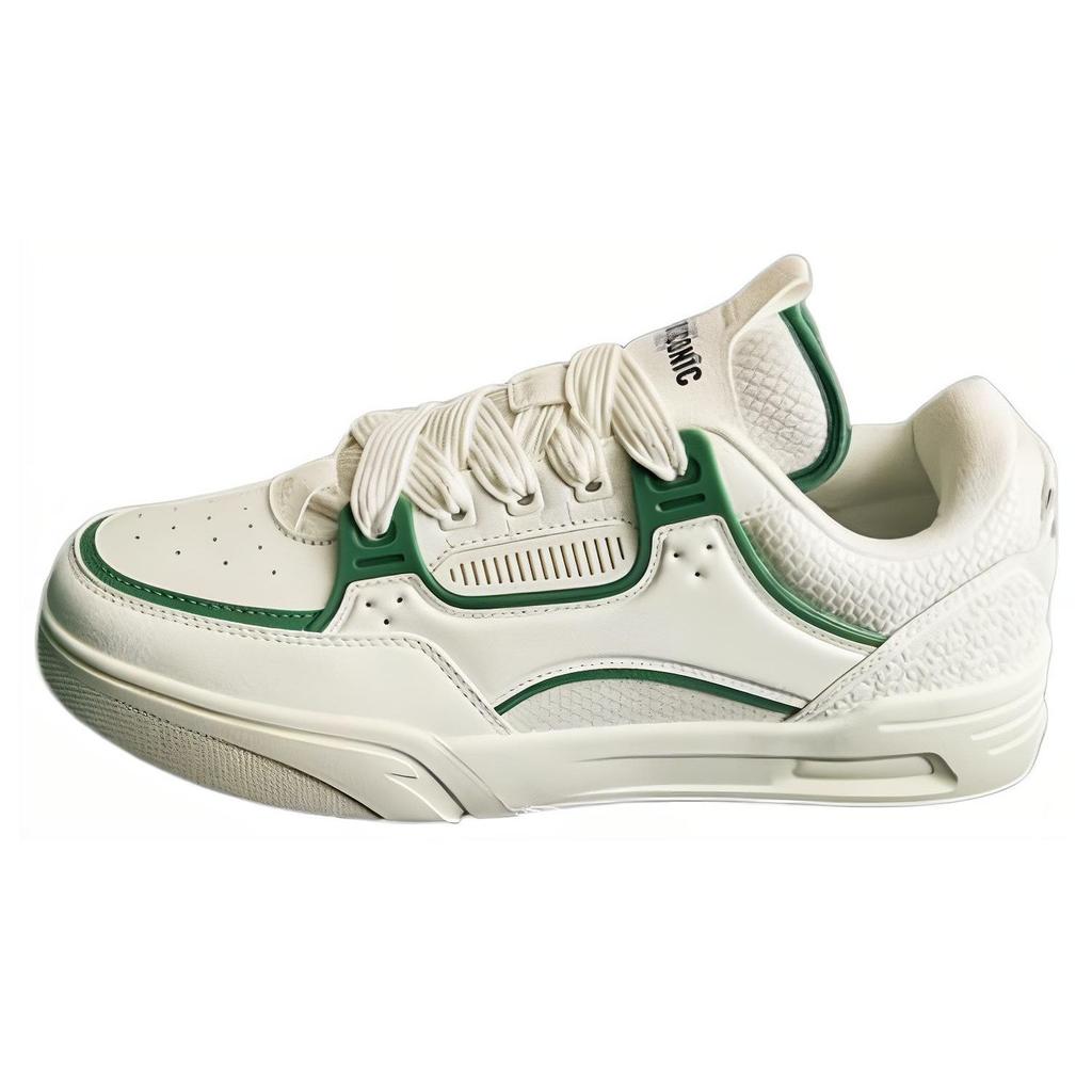 Anta Aojie Comfortable Versatile Shock Absorbing Wear Resistant Low Top Sneakers Men Sneakers White Green 112418040-8
