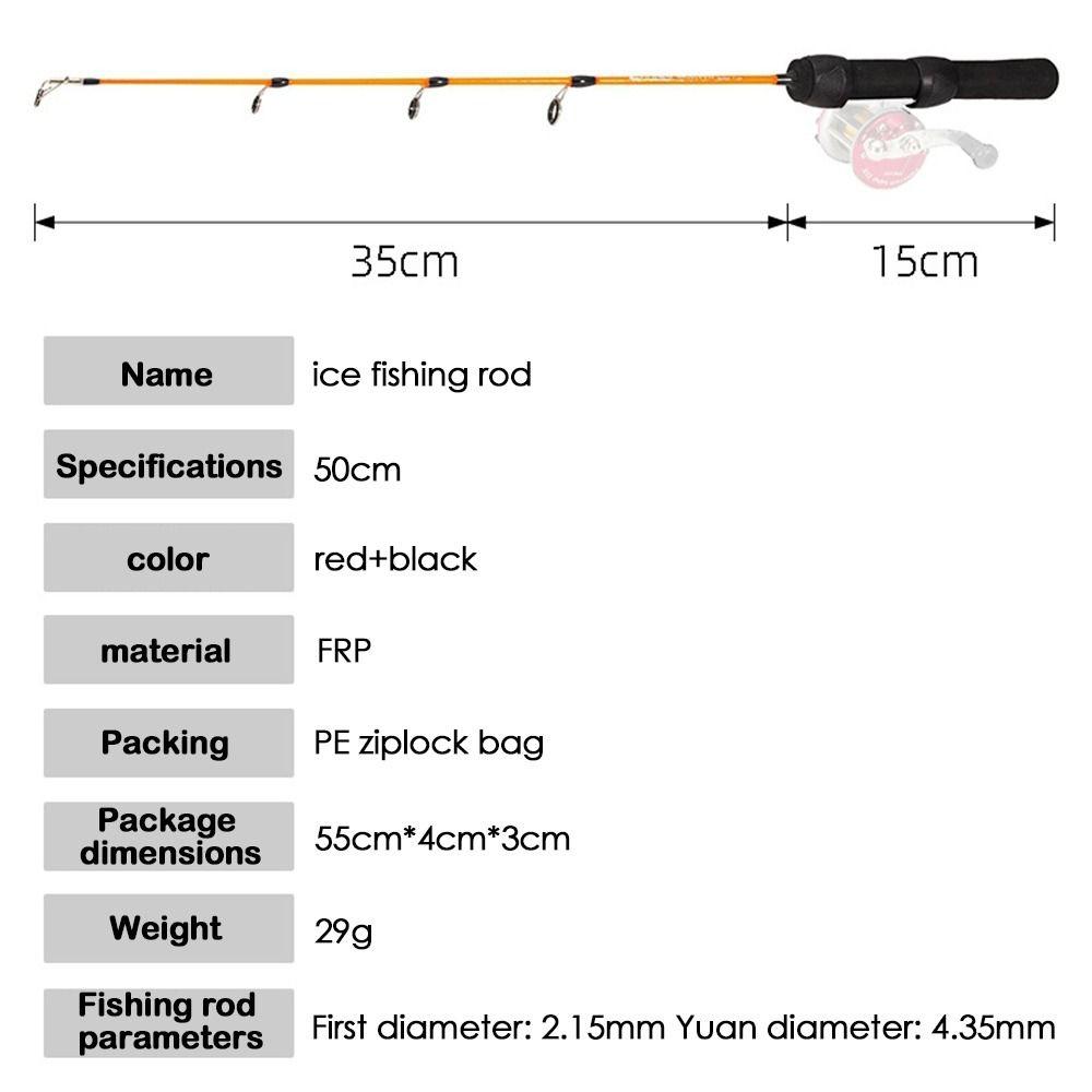 Portable Spinning Carbon Retractable Reels Ice Fishing Rods Pen Pole