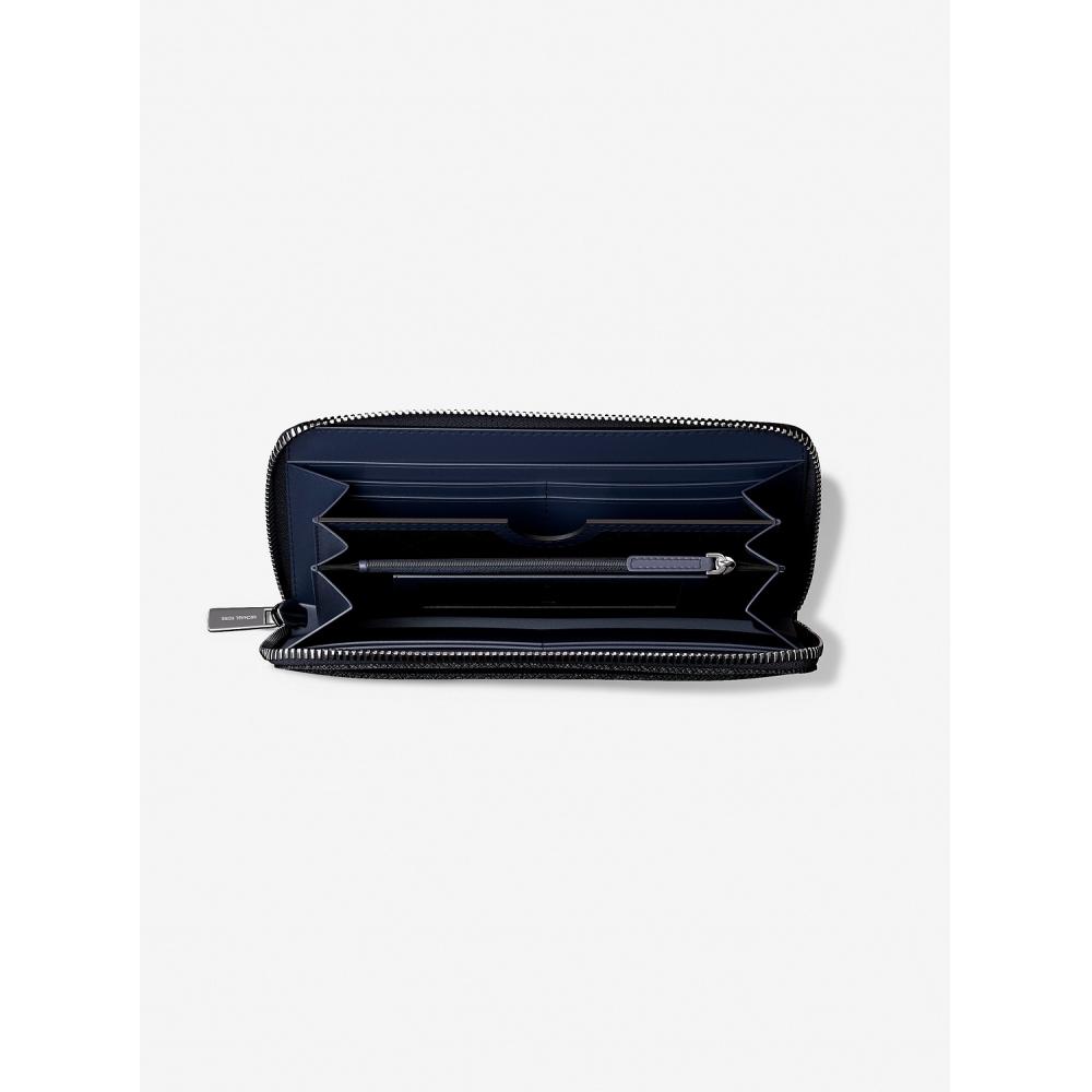 Michael Kors Cooper Saffiano Leather Zip Around Wallet 36s5lcoz3o410 Navy
