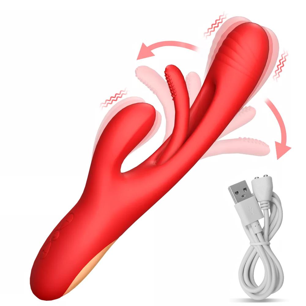 Tapping Flapping Rabbit Vibrator For Women Vagina G-spot Vibrator Female Masturbator Clitoris Anal Stimulator Sex Toy For Women