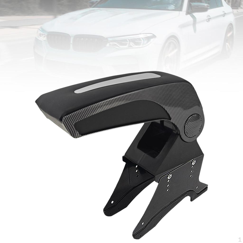Car Styling Armrest Storage Box Center Organizer PU Direct Fit Stable Reinstallable Base Elegant Arm