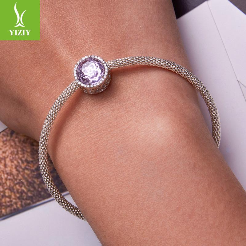 Wind S925 Silver Opal Bracelet Beaded, Retro Luxury Opal Diy Beads Loose Beads With