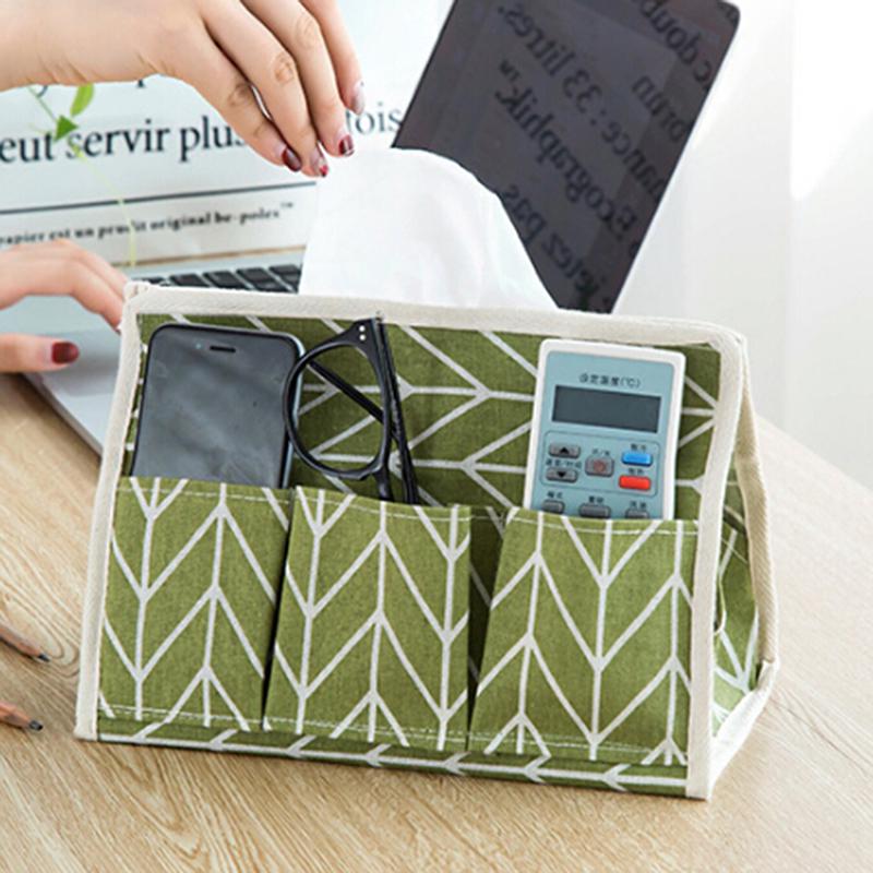 Пасторальный ветер, хлопок, коробка для хранения салфеток, держатель для салфеток, настольный чехол для мусора, тканевый чехол для гостиной зелёный