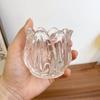 2PCS Vintage Glass Candle Holder Mini Candle Cup Elegant Candlestick Holder  Home Party
