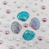 1 Sheet Sparkling Mermaid Rhinestone Temporary Tattoos 3D Dreamy Shell Pearl Face Stickers Diy Body Art Stage Makeup Tool
