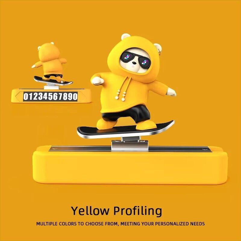 Car Dashboard Sliding Toy with Temporary Parking Phone Number Plate