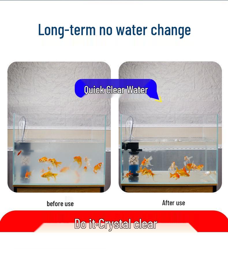 Silent Aquarium Filter: Submersible 3-in-1 Water Purifier, Circulator, and Oxygen Pump with Poop Suction Feature.
