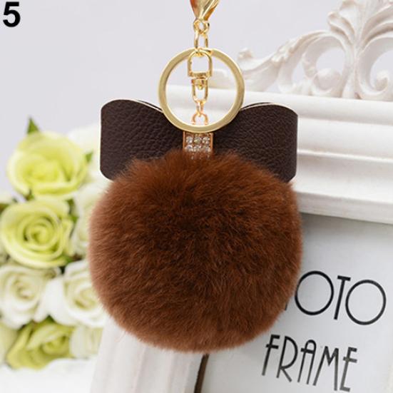 Mode Faux Kaninchen Fell Ball Charme Tasche Telefon Auto Anhänger Schlüsselanhänger Schlüsselanhänger