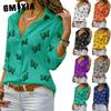 Women's Fashion Casual  Long Sleeve POLO Neck Blouses & Shirts