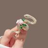 Women's snake-wrapped camellia brooch