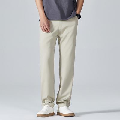 New Spring and Summer Casual Thin Ice Pants Fashionable and Versatile Simple Long Wear-resistant Mulberry Silk Fabric Casual Pants
