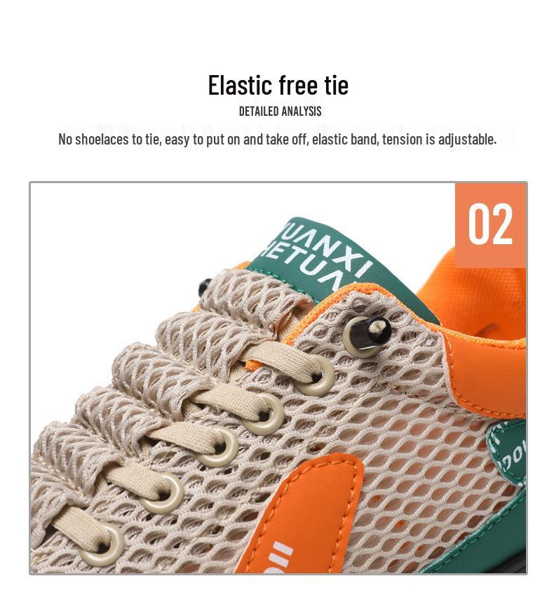 Men's Breathable Mesh Sports Casual Shoes - Soft Sole, Non-Slip, Trendy Summer Driving Sneakers