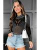 Azura Exchange Rhinestone Long Sleeve Bodysuit
