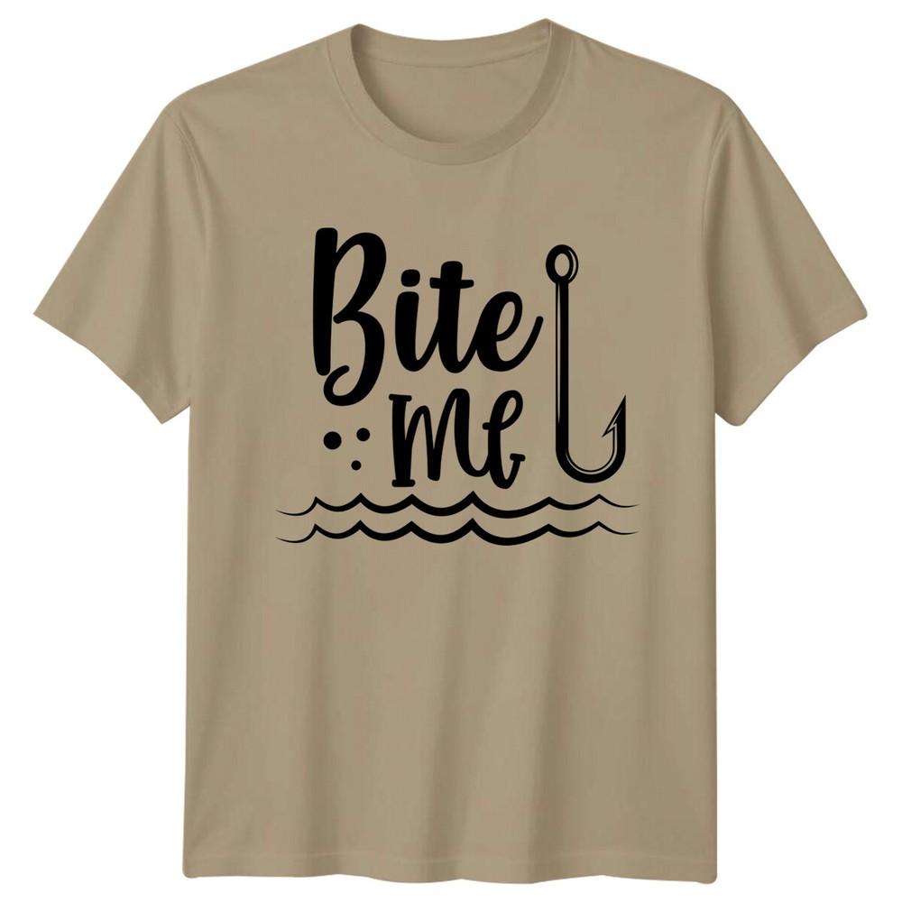 Bite Me Fishing Hook Unisexs TShirt Hobby Sport Tee S