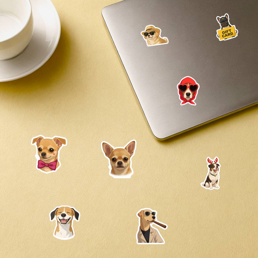 35pcs Cute Dogs Stickers Cartoon Pets Funny Stickers DIY Stickers For Laptop Motorcycle Luggage Phone Guitar Laptop Helmet